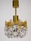 Brass & Lead Crystal Chandelier from Palwa, 1960s, Image 12