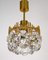 Brass & Lead Crystal Chandelier from Palwa, 1960s, Image 1