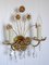 Brass & Lead Crystal Wall Lamp from Palwa, 1960s 7