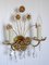 Brass & Lead Crystal Wall Lamp from Palwa, 1960s, Image 7
