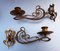 Art Nouveau Brass Wall Candleholders, 1890s, Set of 2 1