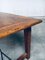 French Rustic Farmhouse Trestle Oak & Wrought Iron Dining Table, France, 1960s 11