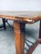 French Rustic Farmhouse Trestle Oak & Wrought Iron Dining Table, France, 1960s 13