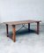 French Rustic Farmhouse Trestle Oak & Wrought Iron Dining Table, France, 1960s 28