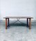 French Rustic Farmhouse Trestle Oak & Wrought Iron Dining Table, France, 1960s 23