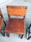 English Cromwellian Style Tan Leather & Oak Side Chairs, Early 1900s, Set of 4, Image 19