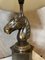 Lámpara de escritorio francesa del siglo XX con cabeza de caballo de latón, años 60, Imagen 5