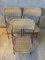 20th Century French Folding Chairs in Rattan and Metal, 1950s, Set of 3 4