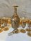 French Enamelled Liquor Glasses, Decanter & Tray, 1900s, Set of 14 8