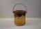 Mid-Century Brass & Teak Cylinda-Line Ice Bucket by Arne Jacobsen for Stelton, 1960s 2
