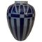 Französische Vintage Art Deco Vase aus Blauem & Grauem Sandstein, 1930er 1