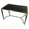 Brass and Black Glass Coffee Table from Maison Bagus, 1950s, Image 1