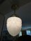 Lámpara de suspensión francesa de latón y vidrio opalino, Imagen 2