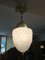 Lámpara de suspensión francesa de latón y vidrio opalino, Imagen 4