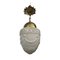 French Suspension Lamp in Brass and Opalin Glass 1