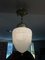 Lámpara de suspensión francesa de latón y vidrio opalino, Imagen 9