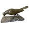 Pigeon Art Déco en Bronze sur Socle en Marbre par G. Arisse, France, 1930s 1