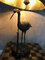 Lámpara de mesa Heron de latón dorado de Maison Charles, años 60, Imagen 5