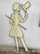 French Male Silhouette in Metal, 1950s, Image 2