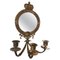 19th Century French Style Bronze Wall Candleholder with Mirror 1