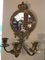 Candelabro de pared de bronce estilo francés con espejo, siglo XIX, Imagen 3