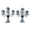 20th Century Candelabras in Crystal and Brass, 1950s, Set of 2, Image 1