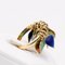 Vintage Ring in 18k Yellow Gold with Colored Enamels, 1970s 6