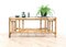 Mid-Century Italian Bamboo, Cane, Wicker and Glass Coffee Table, Image 9