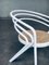 Italian White Metal and Webbing Dining Chairs, 1970s, Set of 4 2