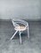 Italian White Metal and Webbing Dining Chairs, 1970s, Set of 4 1