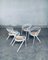 Italian White Metal and Webbing Dining Chairs, 1970s, Set of 4 15