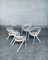 Italian White Metal and Webbing Dining Chairs, 1970s, Set of 4, Image 15