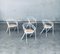 Italian White Metal and Webbing Dining Chairs, 1970s, Set of 4 29