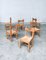 Brutalist Rustic Oak & Rush Dining Chairs, Belgium, 1960s, Set of 6, Image 12