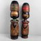 Vintage Kokeshi Figurines by Ainu, 1960s, Set of 2 1
