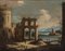 Artiste de l'École Vénitienne, Vues de la Vénétie, 1800s, Peintures à l'Huile sur Toile, Encadré, Set de 2 4