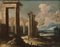 Escuela de artista veneciana, Vistas del Véneto, década de 1800, pinturas al óleo sobre lienzo, enmarcado, Juego de 2, Imagen 3