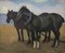 Henry Meylan, Chevaux de trait, 1945, Olio su tela, Incorniciato, Immagine 2