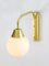 Goldene italienische Mid-Century Wandlampe aus Opalglas 2