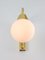 Goldene italienische Mid-Century Wandlampe aus Opalglas 8