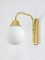 Mid-Century Italian Golden Opaline Wall Lamp 1