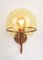 Mid-Century Wall Copper and Glass Lamp 6