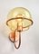 Mid-Century Wandlampe aus Kupfer & Glas 1