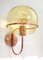 Mid-Century Wandlampe aus Kupfer & Glas 11