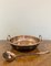 Large Antique George III Copper Pan with Copper Skimmer, 1800, Set of 2 3