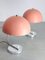 Mid-Century Pink Sphere Table Lamp 5