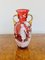 Vase Mary Gregory Cranberry Antique Victorien, 1860 2