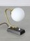 Mid-Century Table Lamp in Brass and Opaline, Image 1