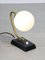 Mid-Century Table Lamp in Brass and Opaline, Image 3