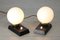 Mid-Century Bedside Lamps in Brass and Opaline, Set of 2 3